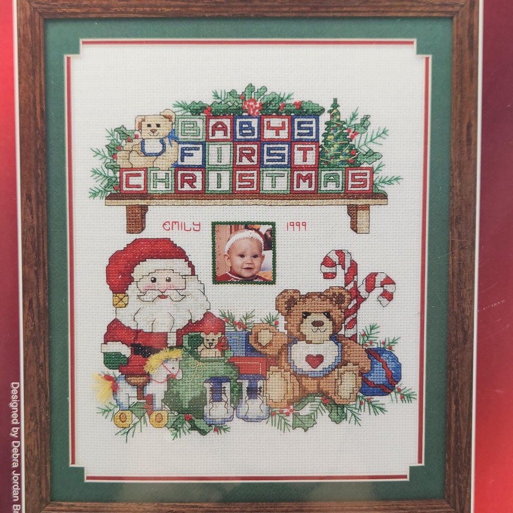 Vintage 1999 Baby's First Christmas Counted Cross Stitch Kit 309825 Sealed